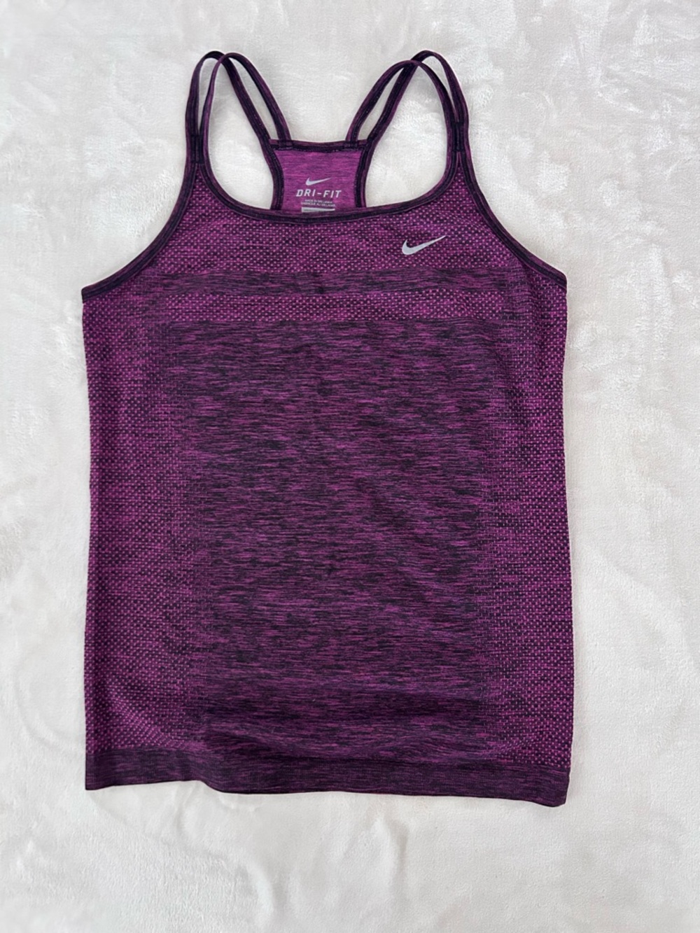 Nike Purple Marled Dri-FIT Athletic Tank Top
